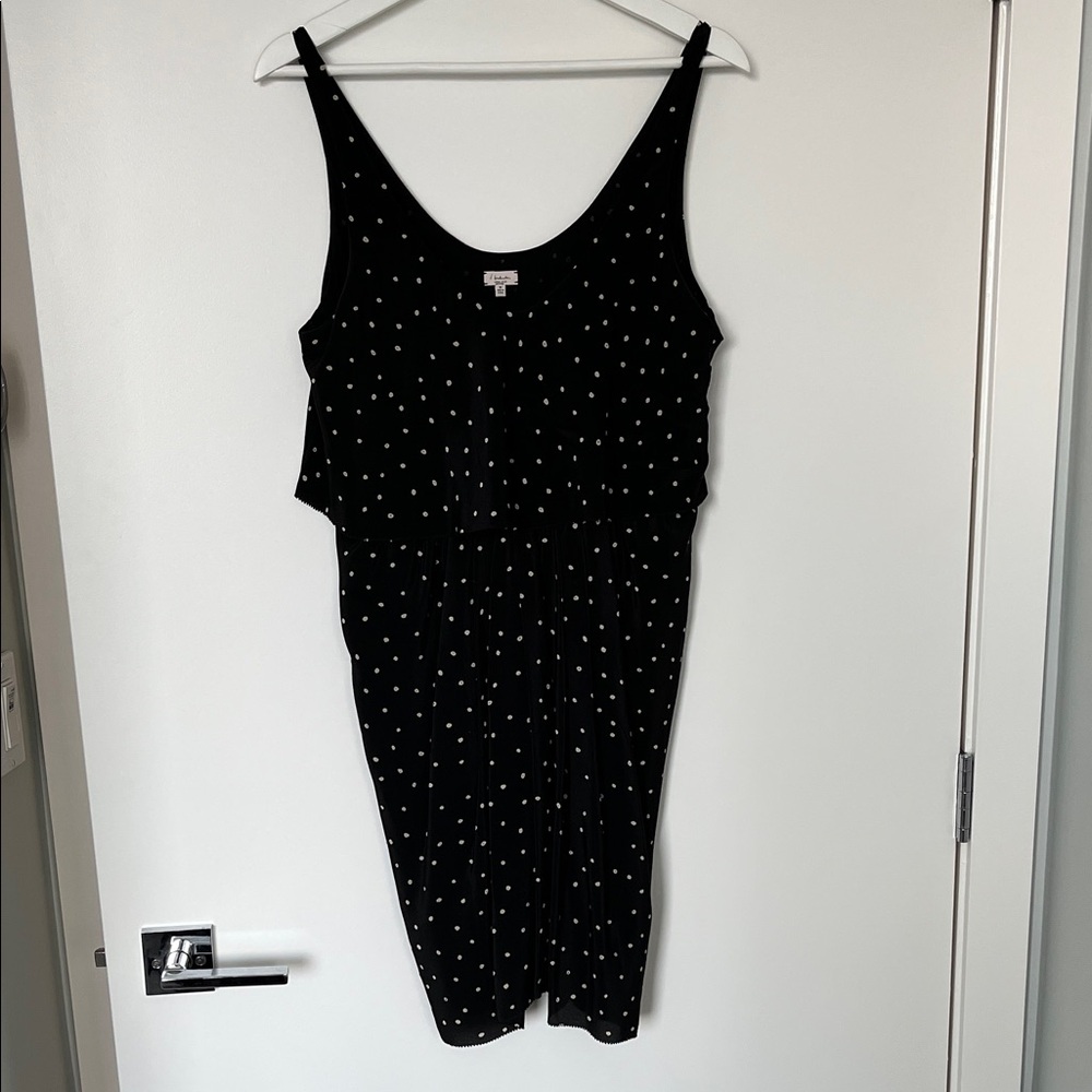 T. Babaton Ronnie silk mini dress with polka dot